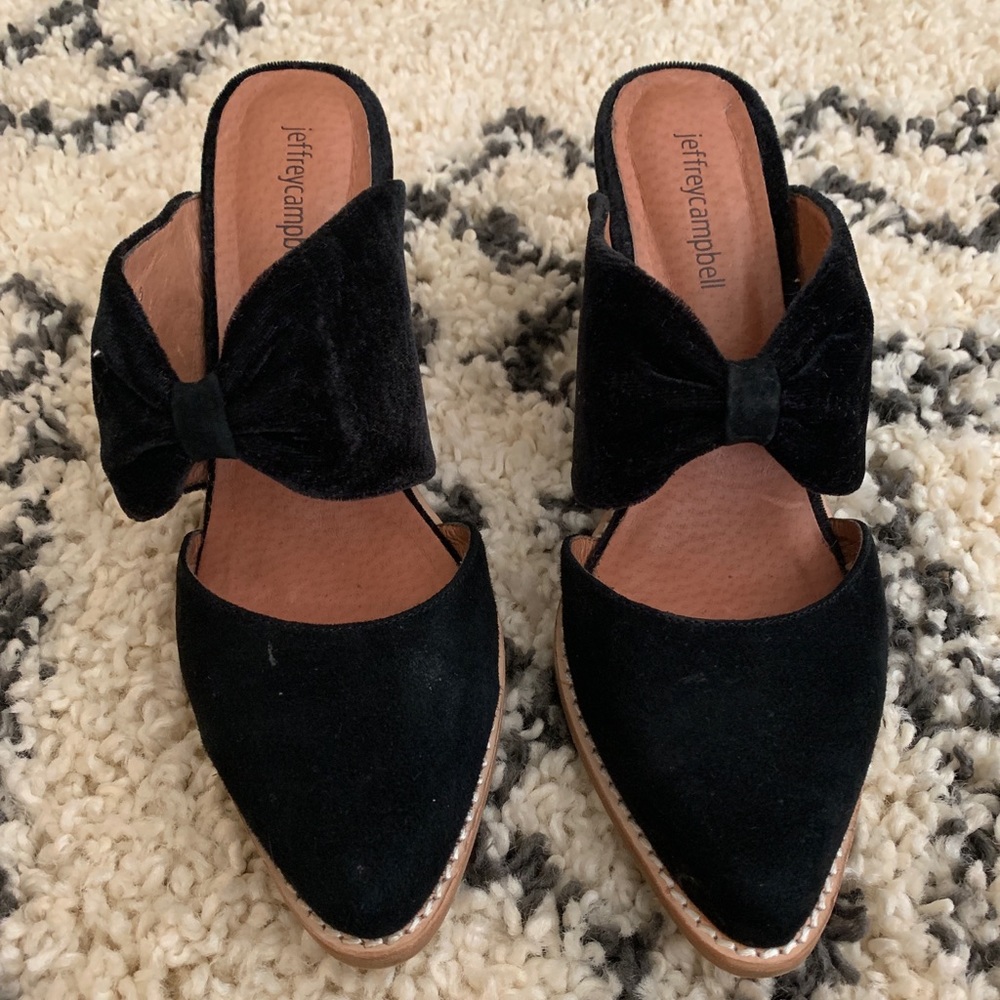 Jeffery campbell black mules.  Size 8.5 worn once